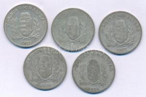 1926-1938. 1P Ag (5x) T:XF-F patina Adamo P6