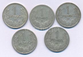 1926-1938. 1P Ag (5x) T:XF-F patina
Adamo P6