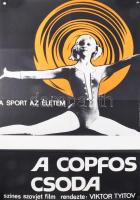 1976 A copfos csoda, filmplakát, papír, Zrínyi Nyomda, hajtásnyomokkal, gyűrődésekkel, 79x56 cm