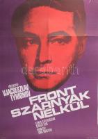 1975 Front szárnyak nélkül, filmplakát, ofszet, papír, Offset és J. Nyomda, hajtásnyomokkal, lapszéli szakadásokkal, 81,5x56,5 cm