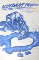 Szilvásy Nándor (1927-2011): Mindent fordítva. Filmplakát, ofszet, papír, jelzett a plakáton, Sylvester J. Ny., hajtásnyomokkal, lapszéli szakadásokkal, 88,5x57,5 cm