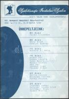 Születésnap Irodalmi Szalon emléklapjai aláírásokkal:Somlyó György, Bodor Pál, Bella István, Tüskés ...