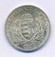 1938. 1P Ag T:AU,XF patina Adamo P6