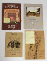 Az Operaház évadainak füzetei aláírásokkal: Komlóssy Erzsébet, Renata Scotto, Sólyom Nagy Sándor, Déry Gabriella, Marton Éva, stb.