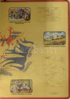 1978 Magyar Tanácsköztársaság honvédő harcai, hatalmas méretű, két darabból álló, illusztrált szemlé...