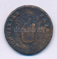 1763. Rézdénár "Mária Terézia / zárt korona" T:VF patina