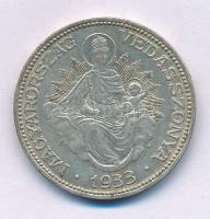 1933. 2P Ag "Madonna" T:XF,VF patina Adamo P7