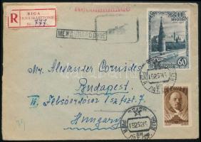 1952 Ajánlott levél Budapestre / Registered cover to Budapest