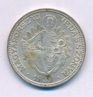 1939. 2P Ag "Madonna" T:XF,VF patina Adamo P7