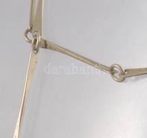 Design nyaklánc befoglalt borostyánnal, medál, 4,5x3 cm