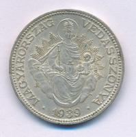 1939. 2P Ag "Madonna" T:AU,XF patina Adamo P7