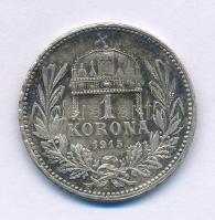 1915KB 1K Ag "Ferenc József" T:XF patina Adamo K5.1