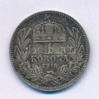 1916KB 1K Ag "Ferenc József" T:XF,VF patina Adamo K5.1