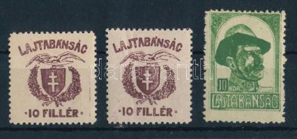 Nyugat-Magyarország VII. 1921 3 db próbanyomat, Bodor vizsgálójellel