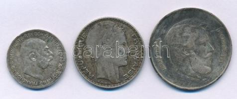 1947. 5Ft Ag "Kossuth" + Ausztria 1915. 1K Ag "Ferenc József" + Franciaország 19...
