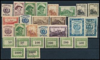 Nyugat-Magyarország VII. 1921 27 db bélyeg, Bodor vizsgálójellel