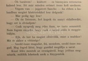 Cervantes: Don Quijote de la Mancha. Bp., Lampel R. Kiadói egészvászon kötés, kopottas állapotban