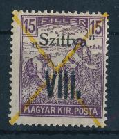 1916 ? Szittya VIII magán felülnyomású Arató 15f bélyeg