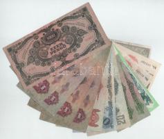Vegyes, 14db-os magyar bankjegy tétel, benne: 1916-2001. (2x)1K + 20f + 200Ft + (2x)10P + 20P + 50P ...