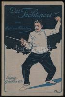 Altenstein, Axel von: Der Fechtsport. Mit 42 Abbildungen von Karl Spilling. Bibliothek für Sport und Spiel. A címlapon Rády József (1884-1957) honvéd vezérőrnagy, olimpiai bajnok vívó (az 1928. évi nyári olimpián Amszterdamban a magyar kardcsapat tagjaként nyert aranyérmet) autográf névbejegyzésével. Leipzig, [1902], Grethlein &amp; Co., 131+(3) p. Szövegközti illusztrációkkal. Német nyelven. Kiadói illusztrált egészvászon-kötés, megkímélt állapotban, a hátsó borító kissé koszos. Ritka!