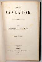 Stifter Adalbert: Költői vázlatok. Németből. Pest, 1862. Heckenast Gusztáv, 1 t. (acélmetszettű díszcímlap)+415 p. Kiadói aranyozott egészvászon-kötés, aranyozott lapélekkel,