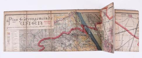 1915 Plan der Grossgemeinde Wien, Bezirke I-XXI / Bécs térképe (I-XXI. kerületek), 1 : 25.000, Artar...