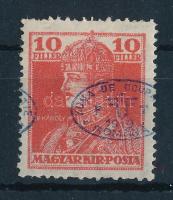 Debrecen I. 1919 Károly 10f eltolódott felülnyomással, Bodor vizsgálójellel (**17.000)