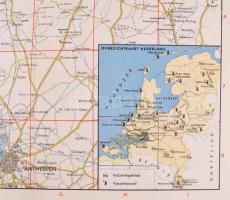 1953 De Stormvloed van 1 Februari 1953 / Az 1953-as északi-tengeri árvíz, holland térkép, 1 : 250.00...