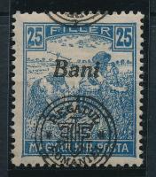 Nagyvárad 1919 Arató 25f elcsúszott felülnyomattal / with shifted overprint Signed: Bodor