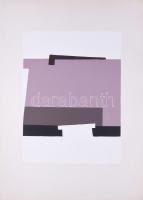 Mark (Márkus), Anna (1928-): Konstruktivista kompozíció. Szitanyomat, papír, jelzett, művészpéldány E.A. jelzéssel. 45,5×34 cm