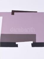 Mark (Márkus), Anna (1928-): Konstruktivista kompozíció. Szitanyomat, papír, jelzett, művészpéldány ...