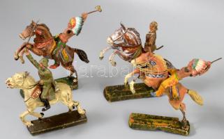 cca 1930/40 Lineol és Elastolin német 35 darabos játékfigura gyűjtemény, közte katonafigurákkal, köz...