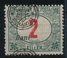 Nagyvárad 1919 Portó 2f elcsúszott felülnyomattal / with shifted overprint Signed: Bodor