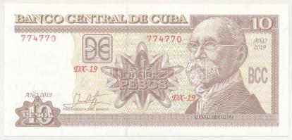 Kuba 2019. 10P "DX-19 774770" T:UNC Cuba 2019, 10 Pesos "DX-19 774770" C:UNC