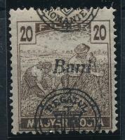 Nagyvárad 1919 Arató 20f elcsúszott felülnyomattal / with shifted overprint
Signed: Bodor