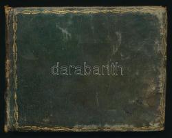 1813-1824 Régi emlékkönyv, az első lapon "Stam-buch" [Stammbuch: emlékkönyv] feliratú képp...