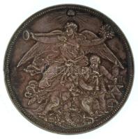 Scharff, Anton (1845-1930) 1871. "Az Országos Iparegyesülettől" jelzetlen vert Ag emlékérem "Boros Mór bádogos mesternek Budapesten 1871" gravírozással, "Knopp és Steiner Budapesten" gyártói jelzéssel (48,11g/54mm) T:AU ph, patina / Hungary 1871. "Az Országos Iparegyesülettől (From the National Industry Association)" strucked Ag commemorative medallion without hallmark, with "Boros Mór bádogos mesternek Budapesten 1871" engraving, with "Knopp és Steiner Budapesten" maker's mark. Sign.: Anton Scharff (48,11g/54mm) C:AU edge error, patina