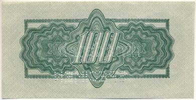 Csehszlovákia 1944. 100K "SPECIMEN (MINTA)" perforációval, felülbélyegzett csehszlovák bél...