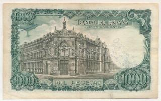 Spanyolország 1971. 1000P T:VG ragasztott kis szakadás, hátoldalon kézírás
Spain 1971. 1000 Pesetas...