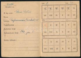 1948 Marosvásárhely, Romániai Magyar Népi Szövetség (volt MADOSZ) tagsági könyv / Targu Mures, Uniun...