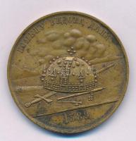 Szerbia 1889. "A koszovói csata 500. évfordulója" kétoldalas bronz emlékérem (41mm) T:XF patina Serbia 1889. "500th Anniversary of the Battle of Kosovo" double-sided bronze commemorative medal (41mm) C:XF patina