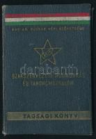 1948 Szakszervezeti Ifjúmunkás- és Tanoncmozgalom fényképes tagsági könyv, bélyegekkel