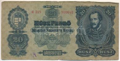 1930. 20P alacsony "C 229 000648" sorszámmal T:F,VG Adamo P11