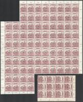 Kolozsvár 1919 Arató 3f 12-es tömb + 84-es ívdarab Signed: Bodor