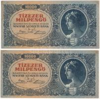 1946. 10.000MP (2x) közeli sorszámok "A 035 083516" és "A 035 083519" T:F szép papír Adamo P29