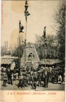 J. &amp; G. Hagenbeck's Malabaren, Indien. Wilhelm Hoffmann / Emberi állatkert, cirkuszi látványosság, indiaiak / human zoo, circus, Indian people (fl)
