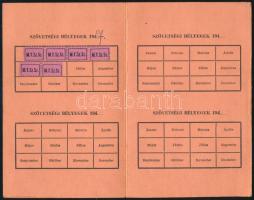 1947 Magyar Tűzoltók Szabad Szakszervezete igazolvány bélyegekkel