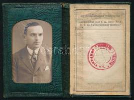 1919 Bp., magyar és osztrák vasutakra érvényes, fényképes vasúti igazolvány