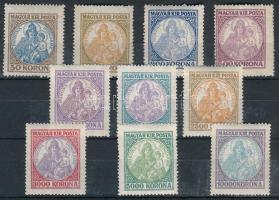 1921/1925 Koronás Madonna sor (3000K törés) / Mi 322-402 set (Mi 378 fold)