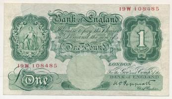 Nagy-Britannia / Anglia DN (1948-1949.) 1P "19W 108485" T:F Great Britain / England ND (1948-1949.) 1 Pound "19W 108485" C:F Krause P#369a